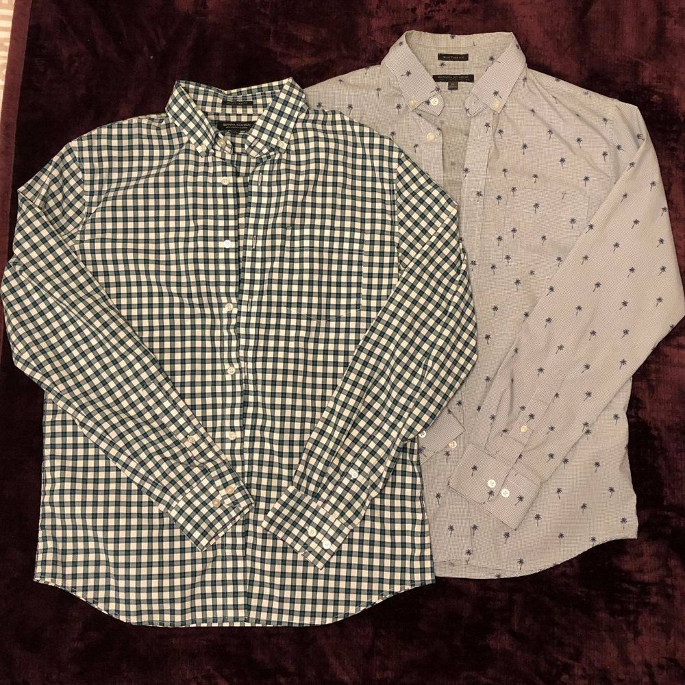 Banana Republic "Slim Flex Fit" Dress Shirts Bundle (2 Items) - Men's